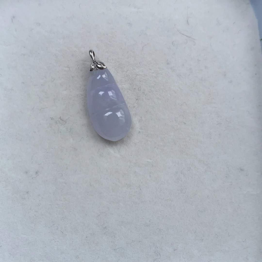 翡翠18K金镶嵌颈饰紫