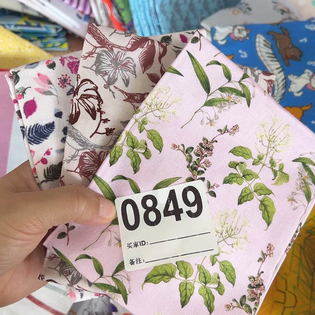 3片纯棉品牌原单小布块45.50厘米一片