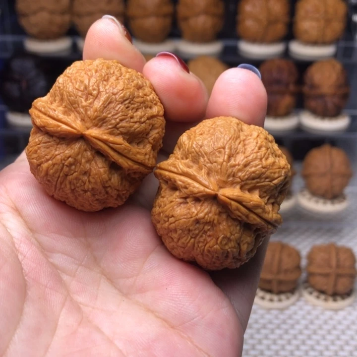 把件文玩核桃3鱼子纹元宝37尺