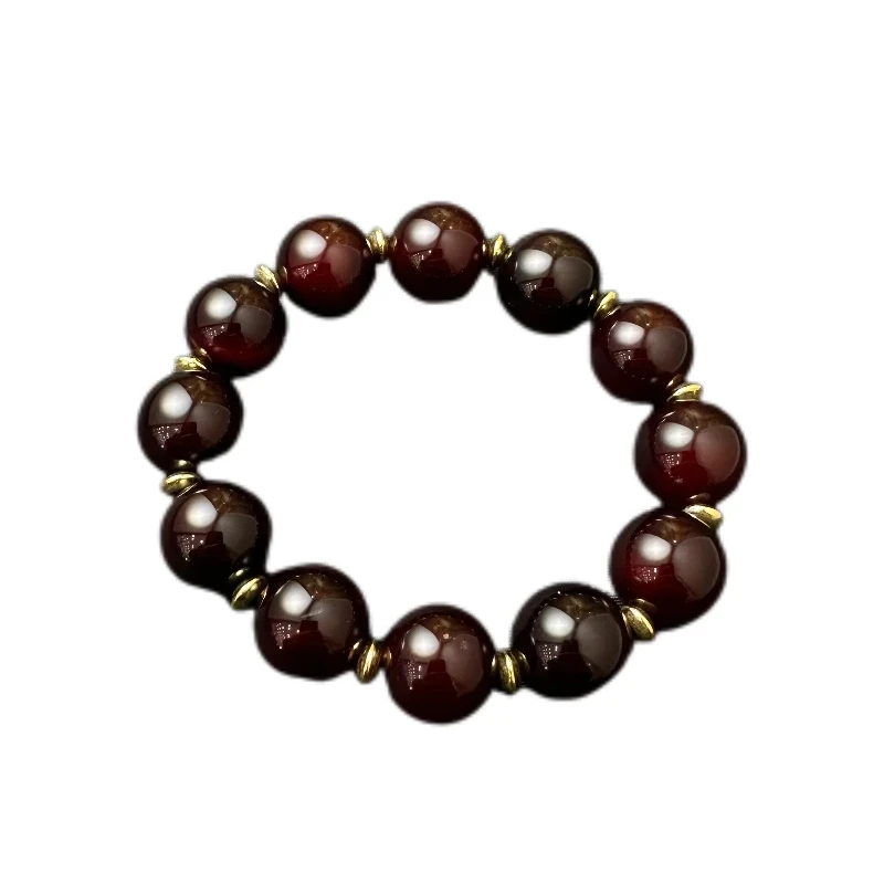 血离子血红玛瑙手串A28-216礼盒(多样性发其一)