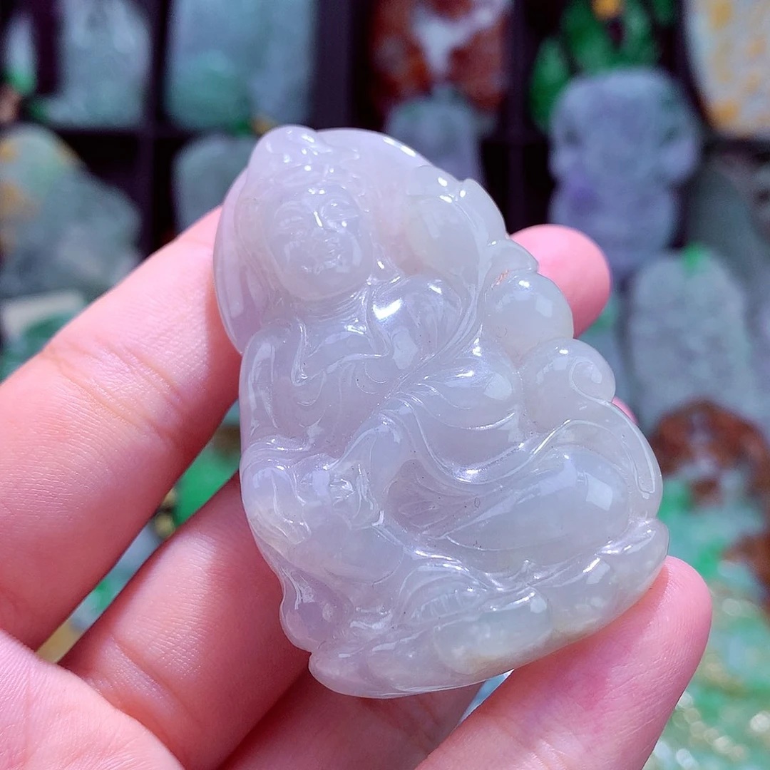 颈饰未镶嵌翡翠天然