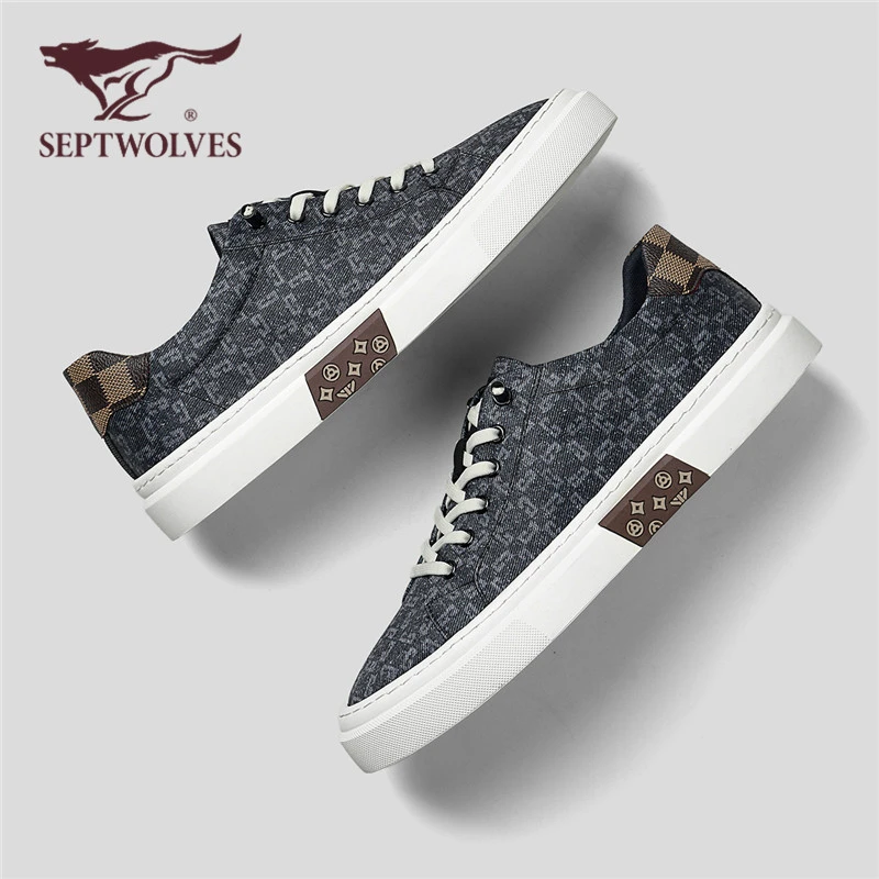 七匹狼男鞋秋季透气薄款布鞋百搭轻奢帆布鞋男一脚蹬平底休闲板鞋