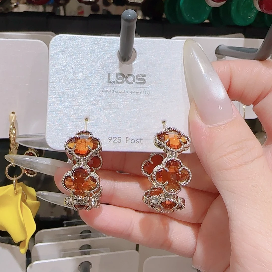 锆石铜合金925银耳环