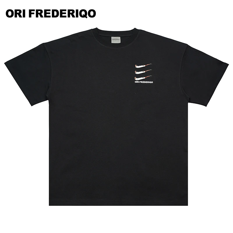 Orifrederiqo短袖25新款OF恶搞系列t恤男女休闲潮牌时尚印花百搭