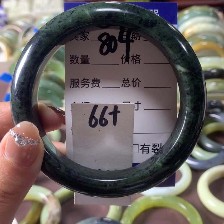 蛇纹石玉未镶嵌手镯804