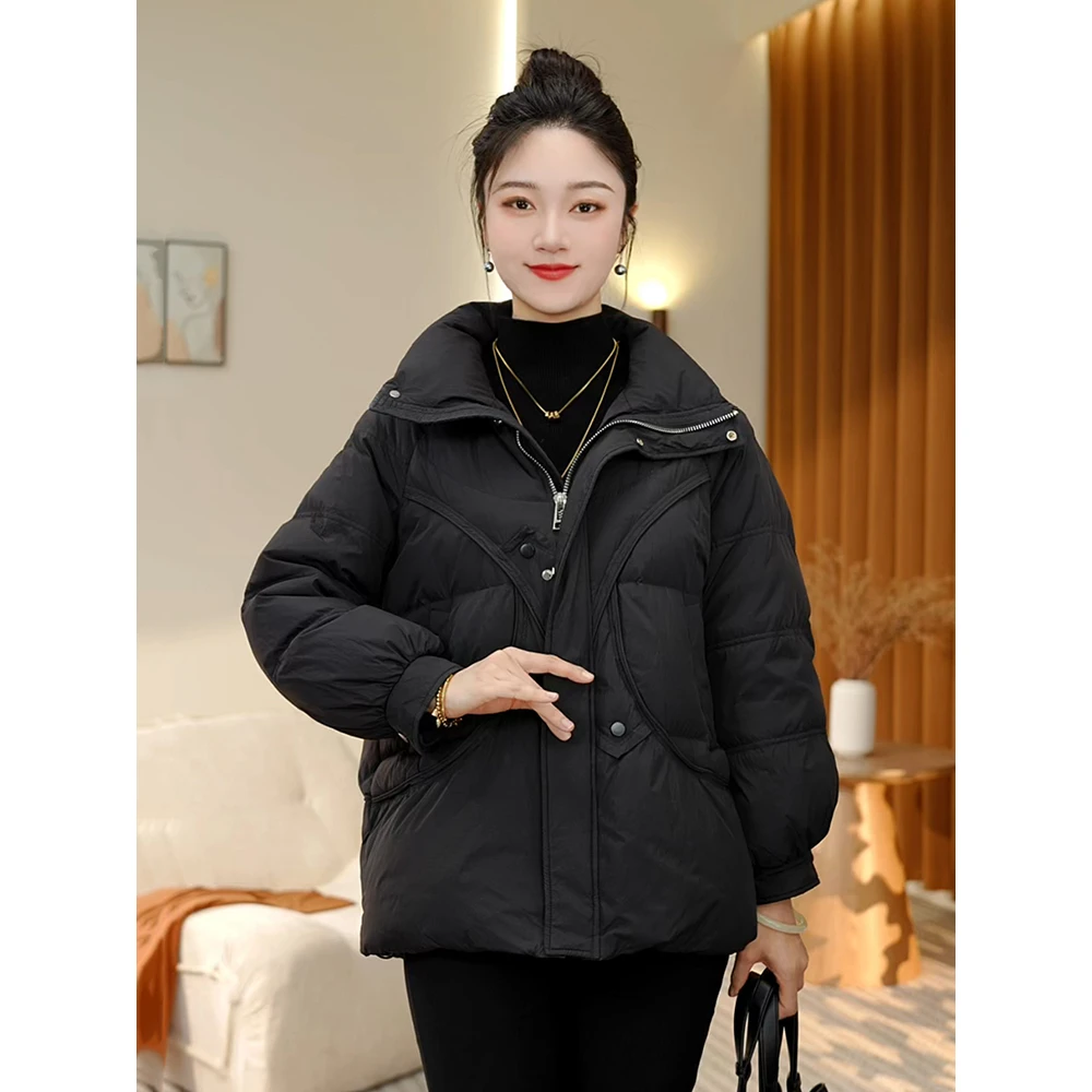 3378女款新款冬季正品洋气白鸭绒羽绒服