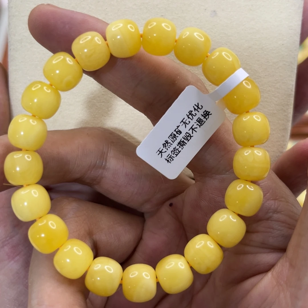 轻***️琥珀未镶嵌手链10mm老型手串