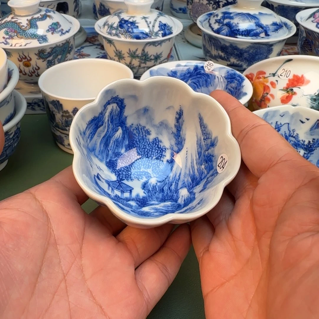 纯手工纯手绘茶具石头263