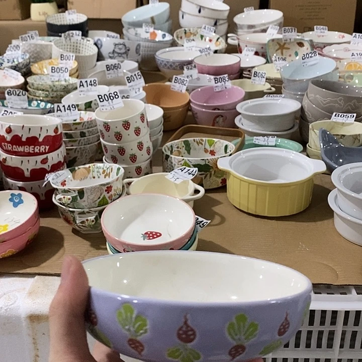 外贸库存陶瓷微瑕碗盘碟杯介意者请勿拍