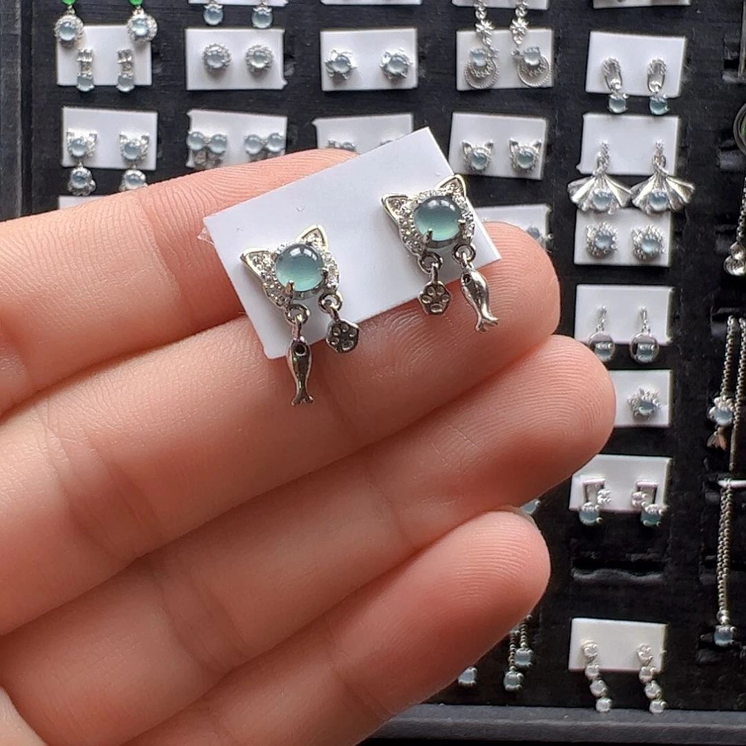 翡翠银S925镶嵌手链