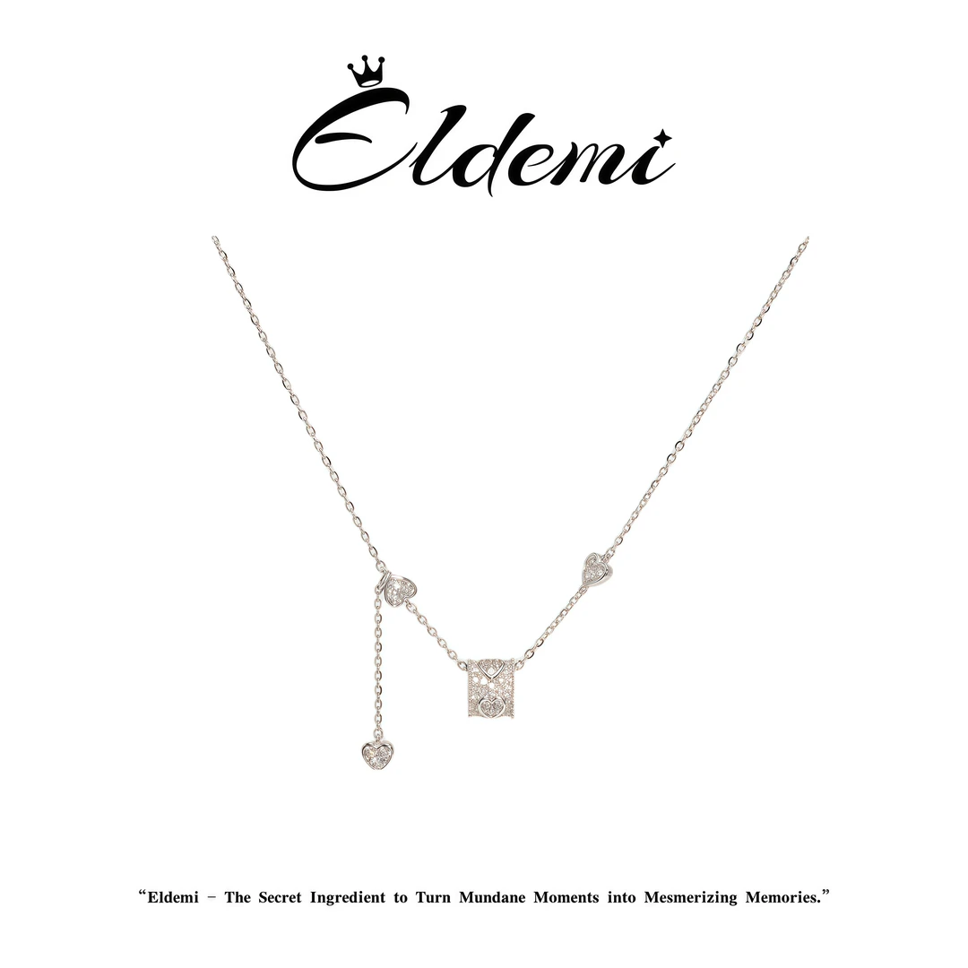 坠链均925银 小众高级感一箭倾心满镶23cm通体925银吊坠项链C0603