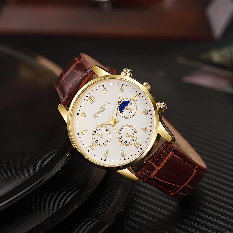 HH气质新款休闲男士石英手表商务皮带运动腕表男装表批发网红爆款