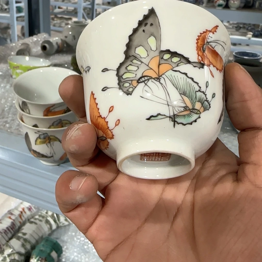 瓷片摆件手绘瓷器全部处理