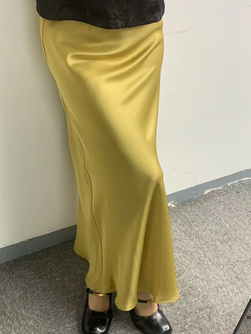 【金粉黑白】新中式经典国风全松紧腰鱼尾裙民族风提花复古中国风