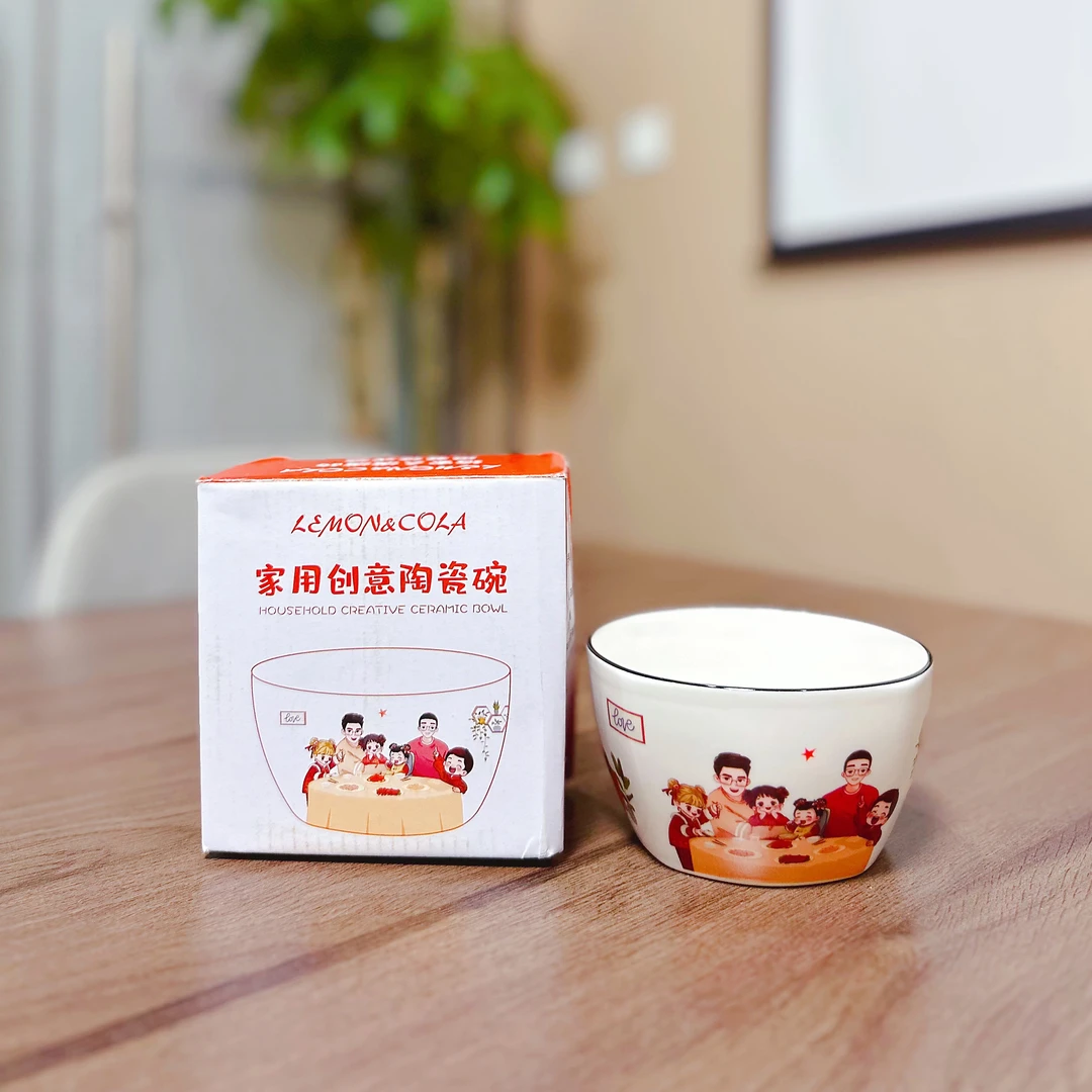 FL推荐 柠檬可乐大家庭陶瓷碗 就是我们平日吃饭的碗呦