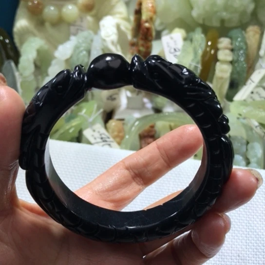 岫玉未镶嵌手镯手镯