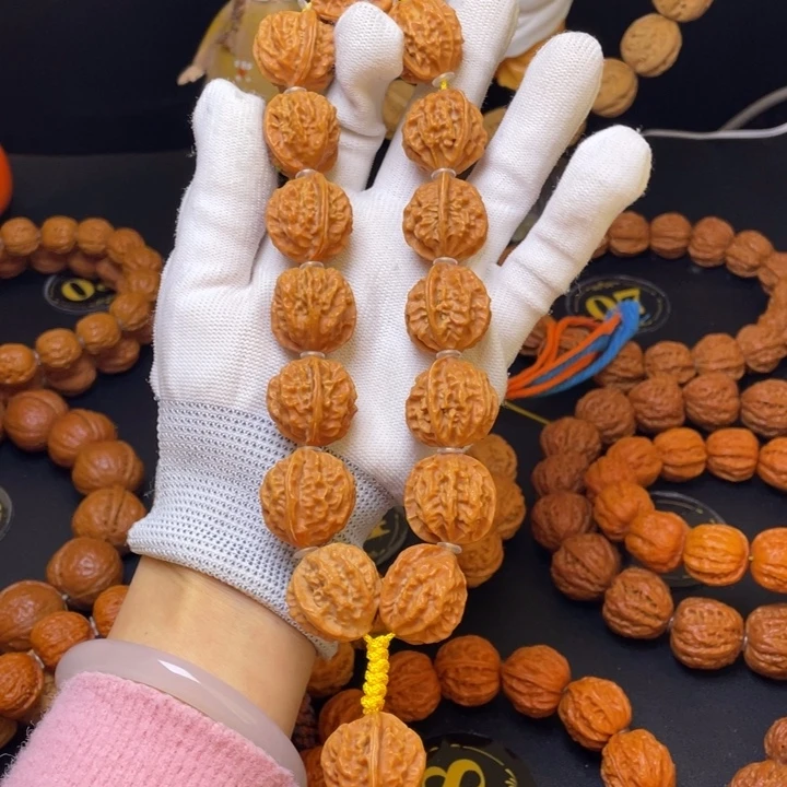 迎***光手串文玩核桃龙脊八棱