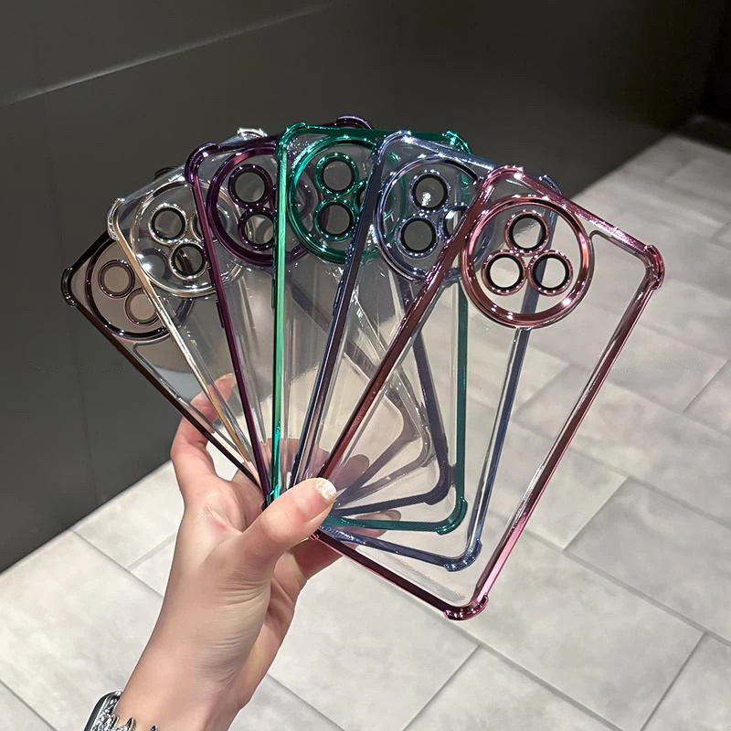 适用红米K80手机壳电镀四角气囊防摔透明K80pro带镜头膜全包软壳