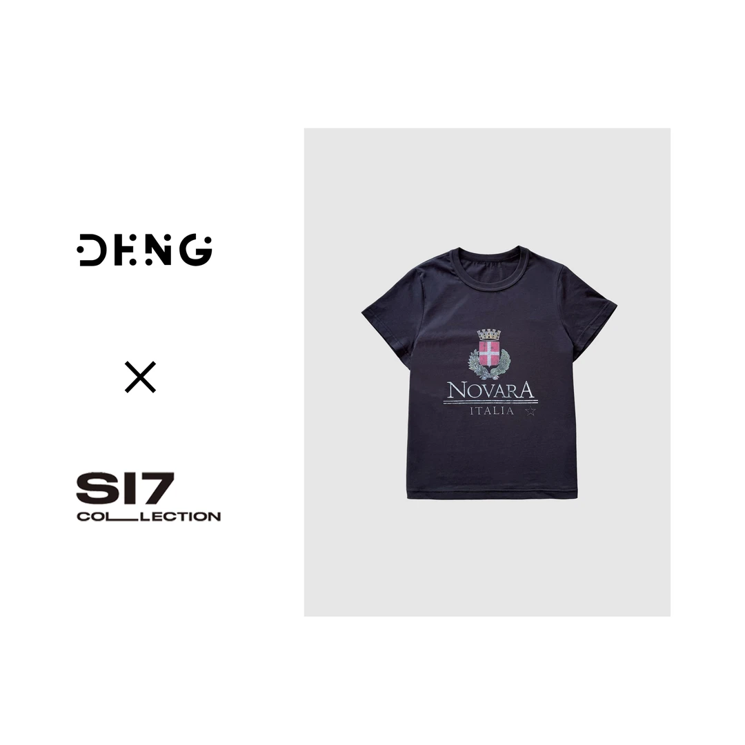 DENG 皇冠麦穗龟裂做旧字母短袖修身显瘦字母印花T恤女FX023