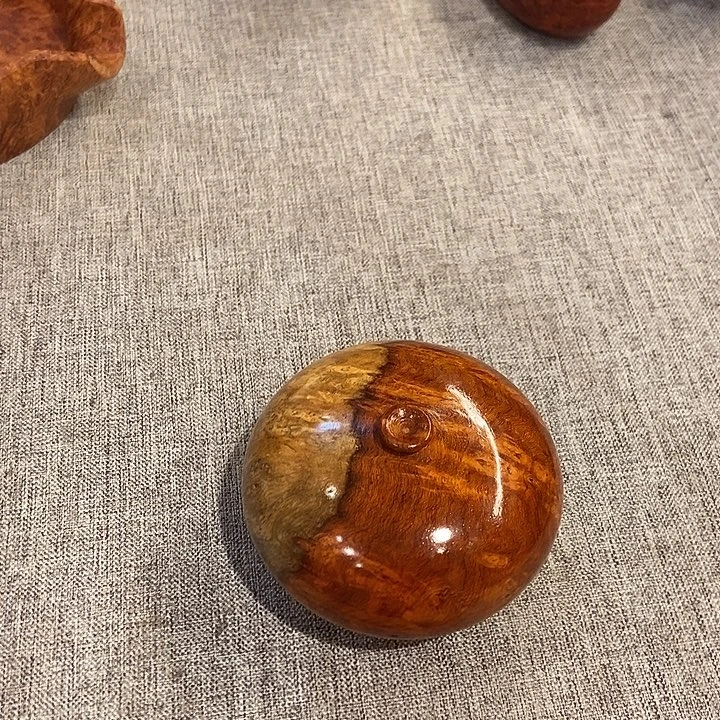 陶瓷缅甸花梨茶叶罐榴疤