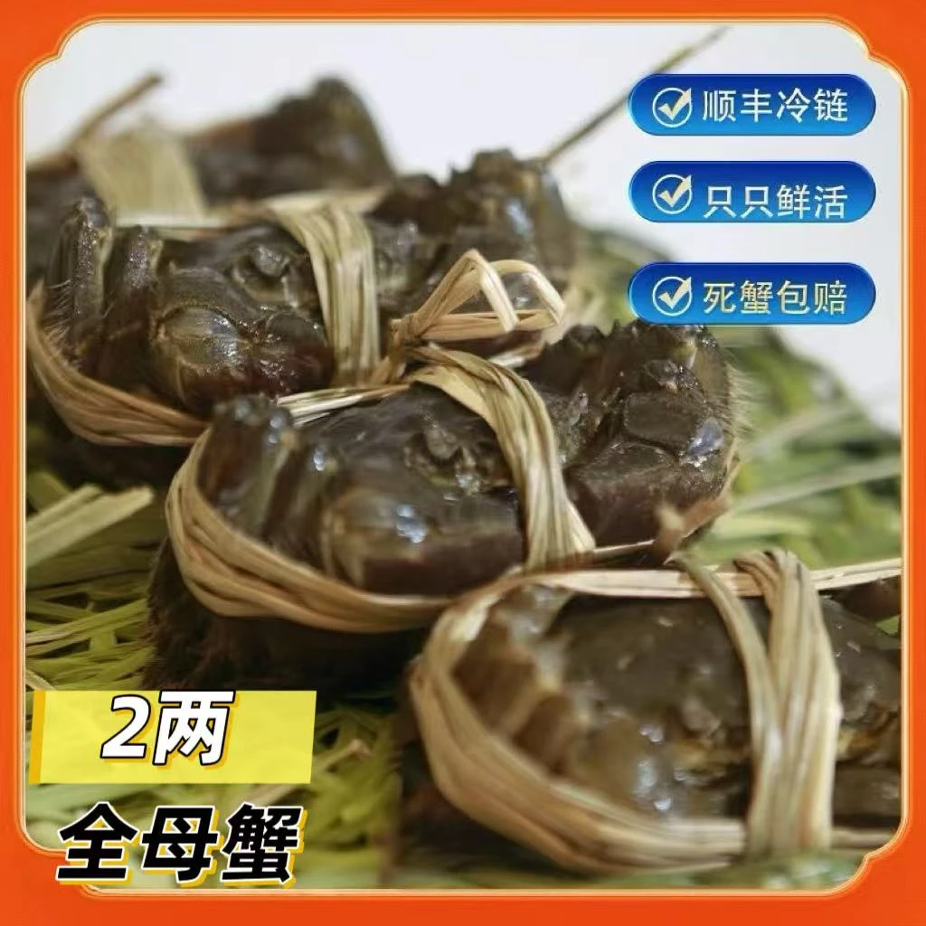 【活蟹】母蟹2两/只-固城湖大闸蟹   礼盒装