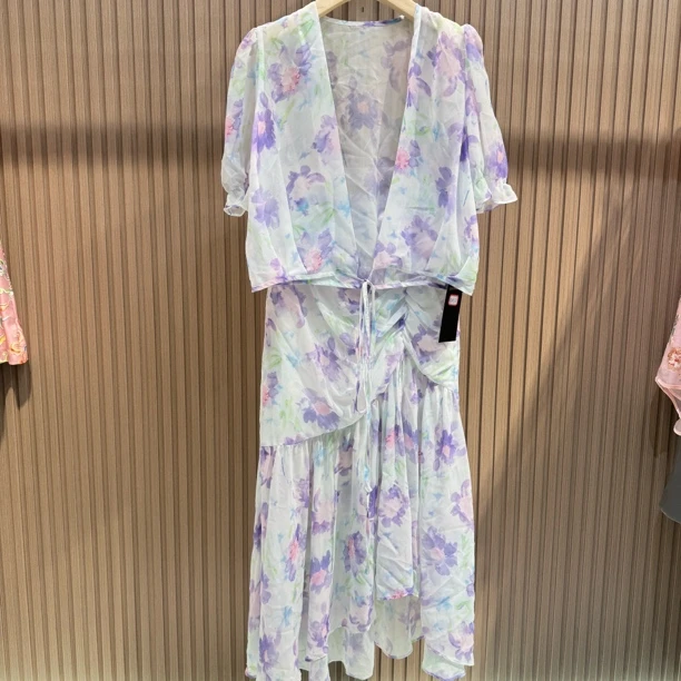 58紫铃花半身裙套装