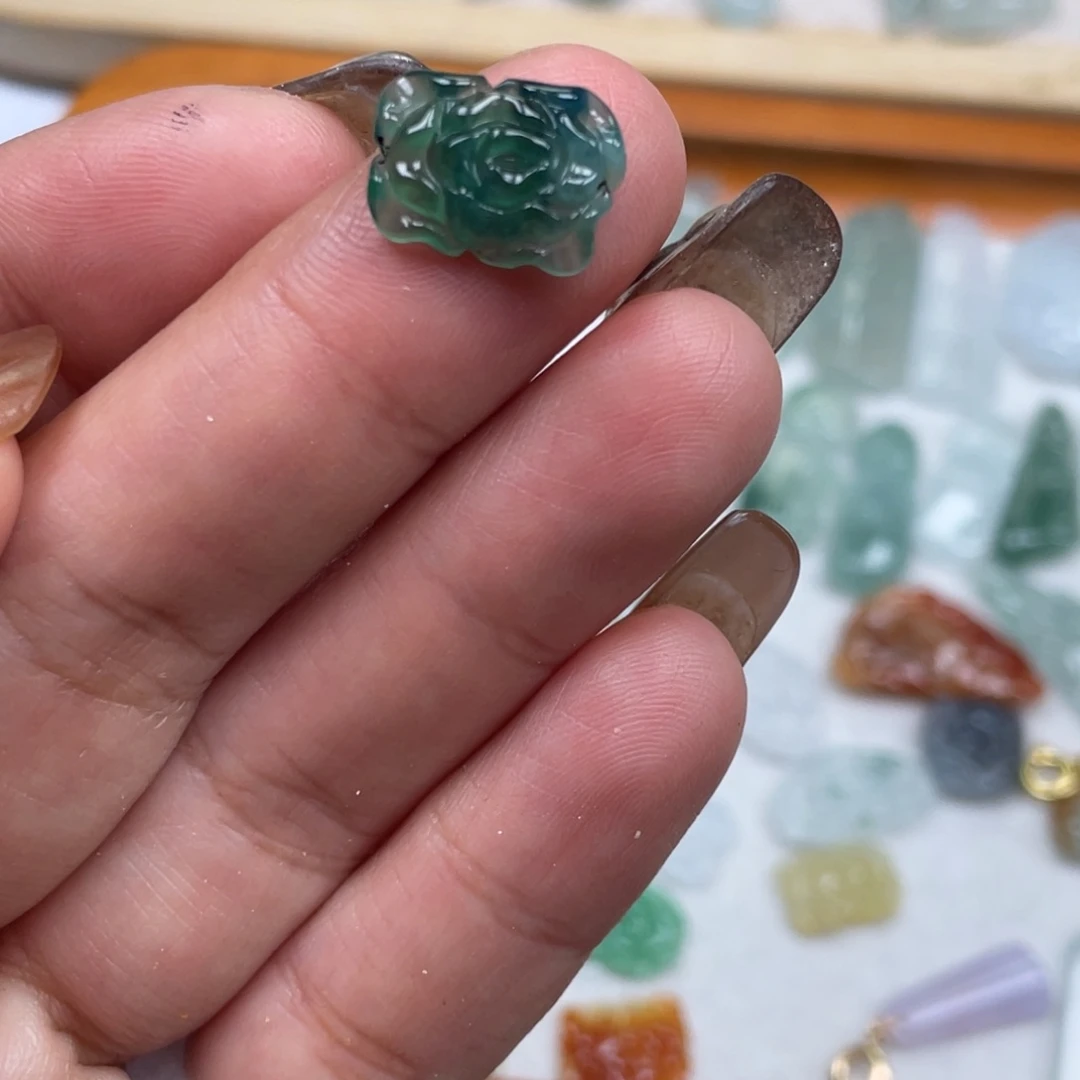 静***洛翡翠配石翡翠花花39