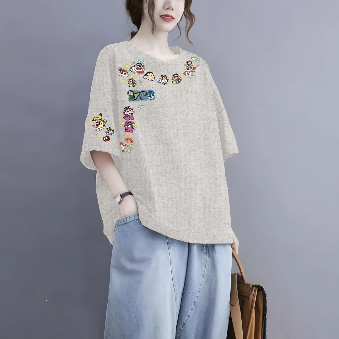 100%棉短袖T恤女夏季200斤大码显瘦宽松时尚休闲百搭洋气减龄上衣