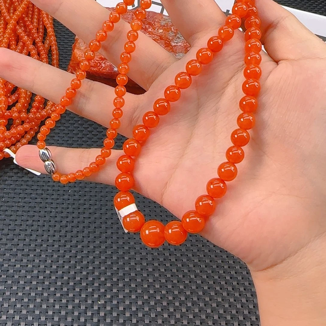 颈饰未镶嵌南红玛瑙滴水洞塔链