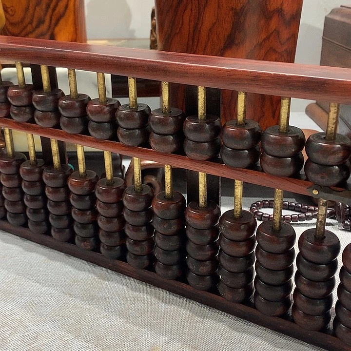 花梨木类梅**雨花梨木精品算盘