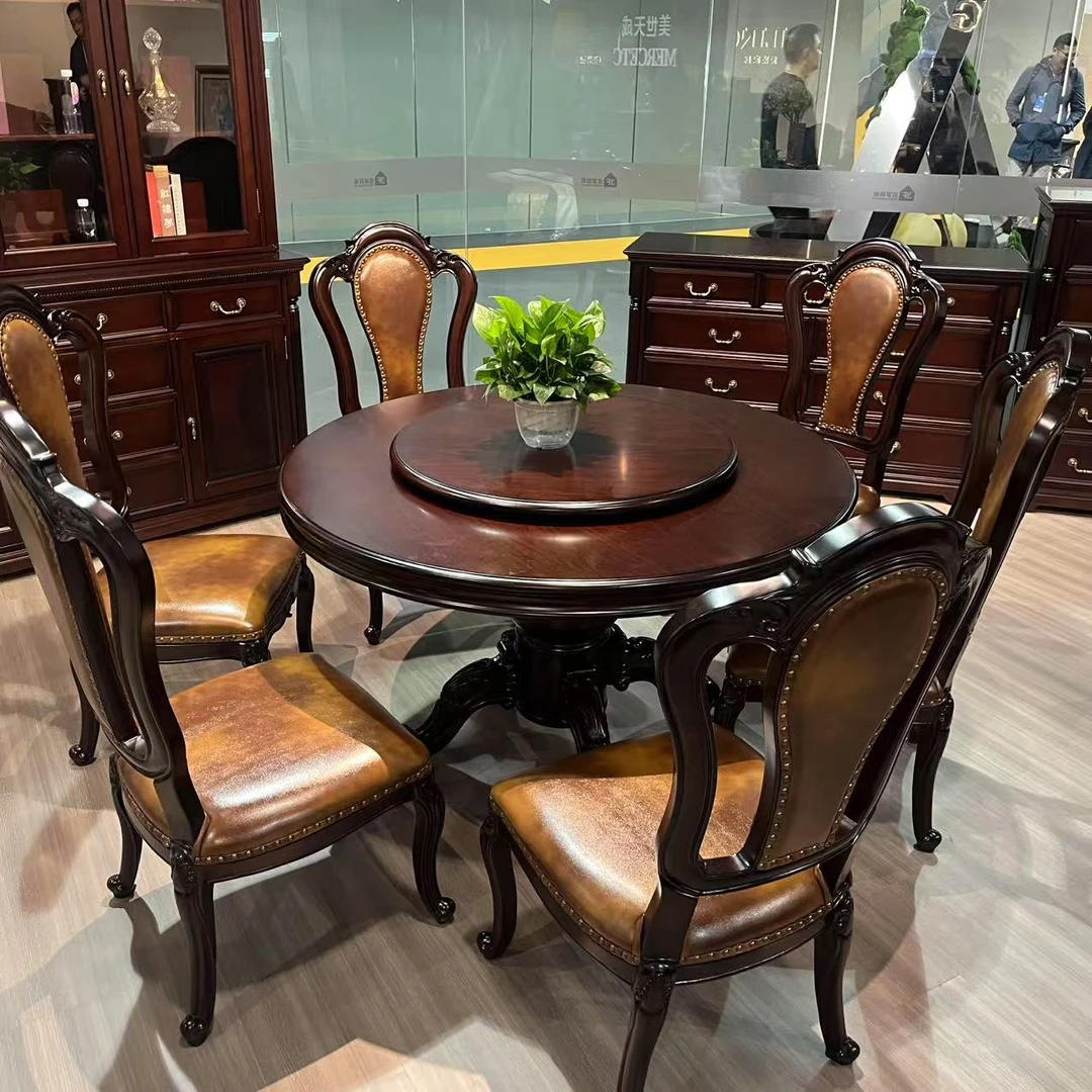 MS-02 美式圆餐桌【1.3米】1300*1300*800