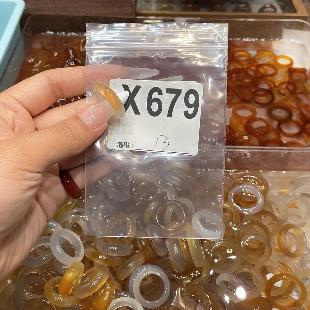 玛瑙/玉髓未镶嵌戒指679