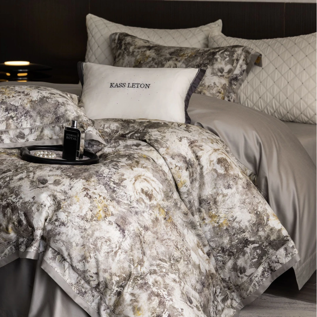【达人同款】雾色芬芳 KASS LETON轻奢印花四件套 触感阳绒 磨毛