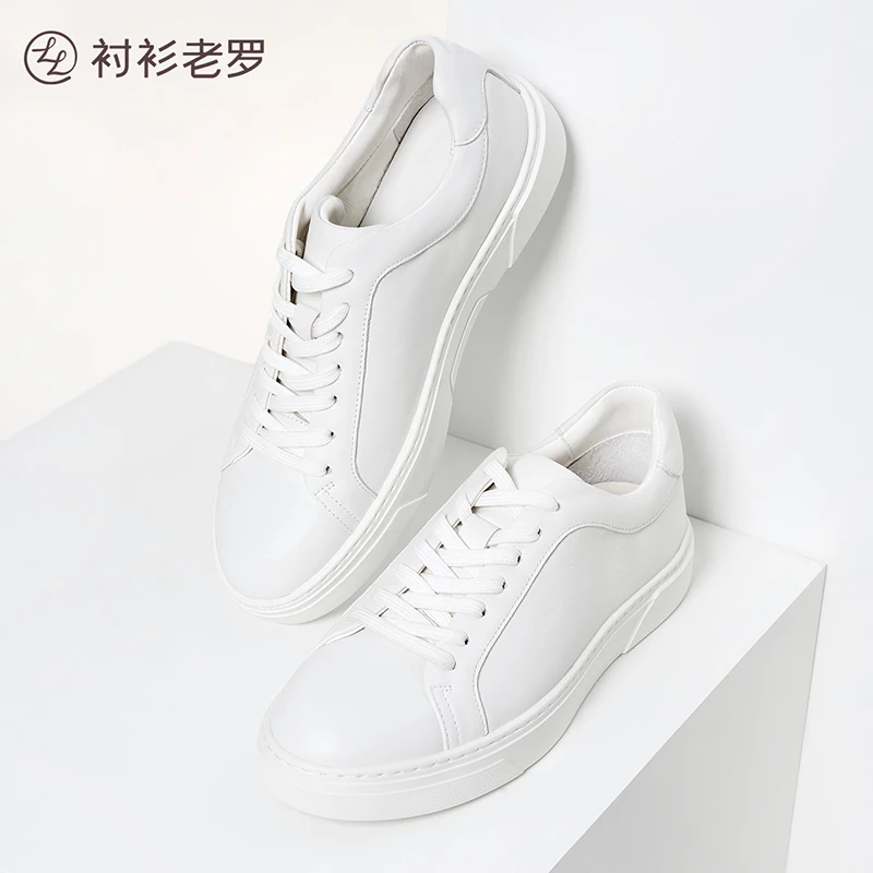 衬衫老罗[真牛皮百搭小白鞋总裁休闲通勤系列]四季男250X0S315N