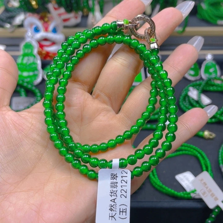 翡翠未镶嵌颈饰项链5