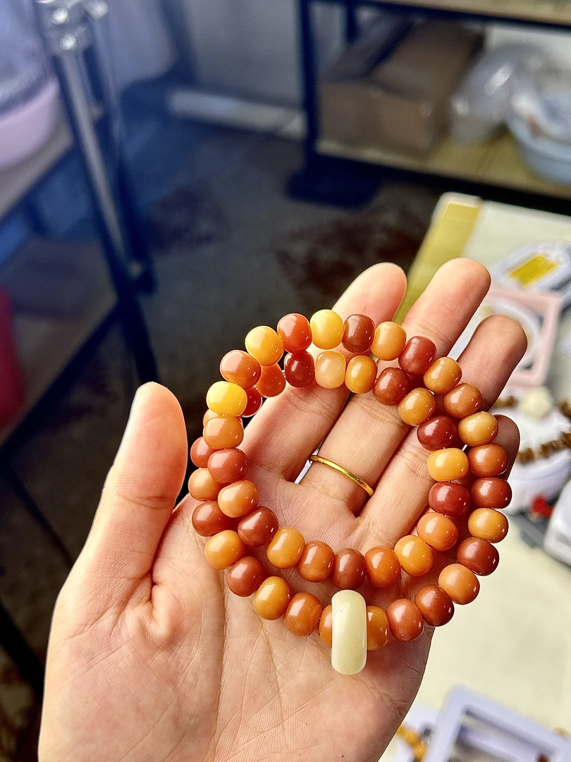 红色算盘菩提根手持越盘越红