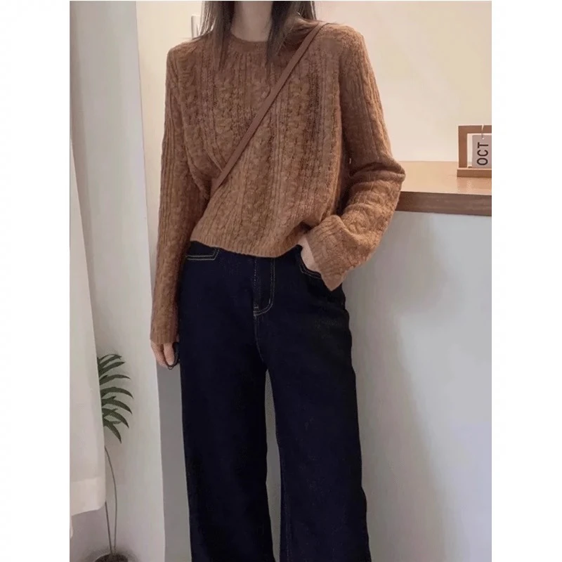 麻花8616针织衫女欧洲站秋装欧货女装打底毛衣软糯