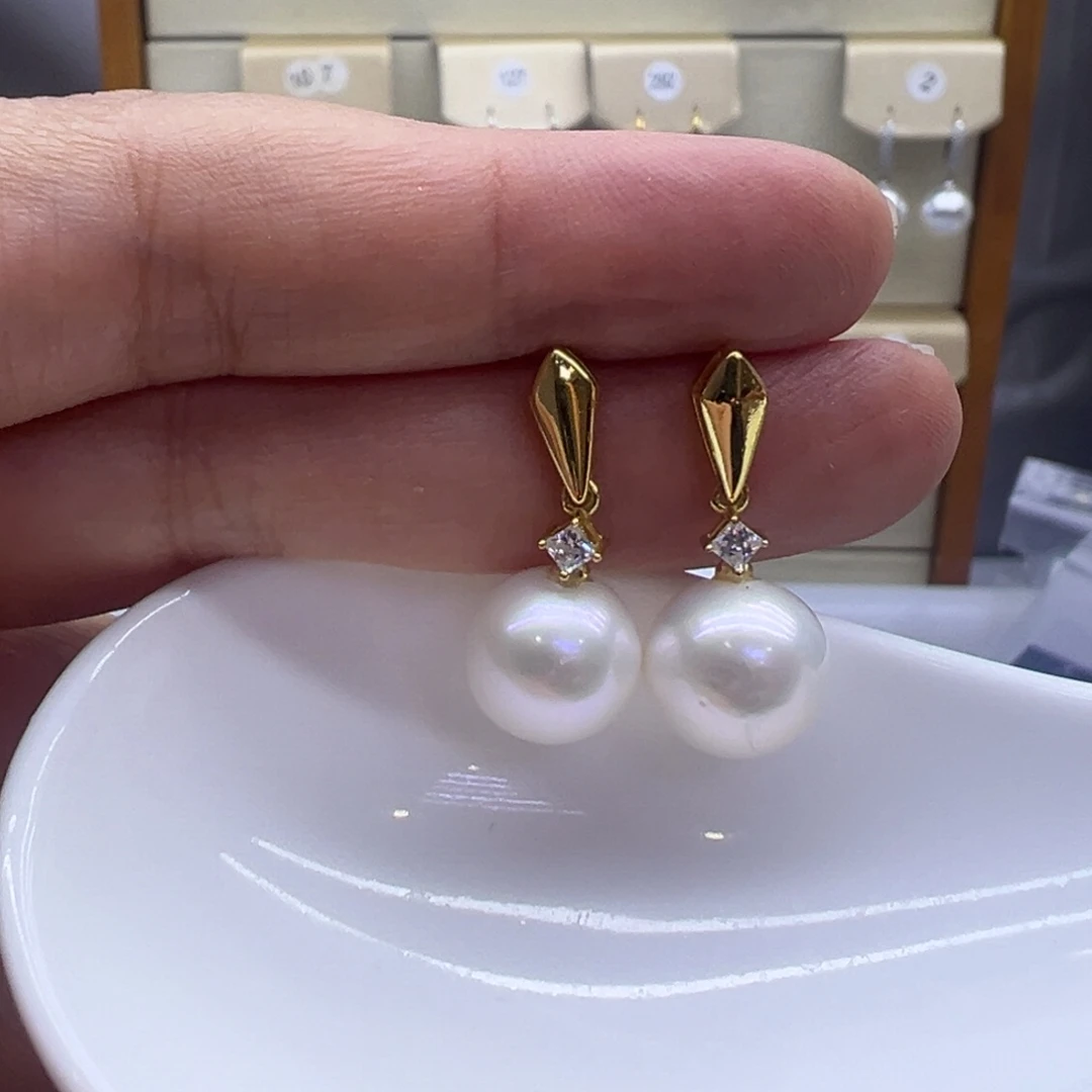 耳饰淡水珍珠银S925镶嵌