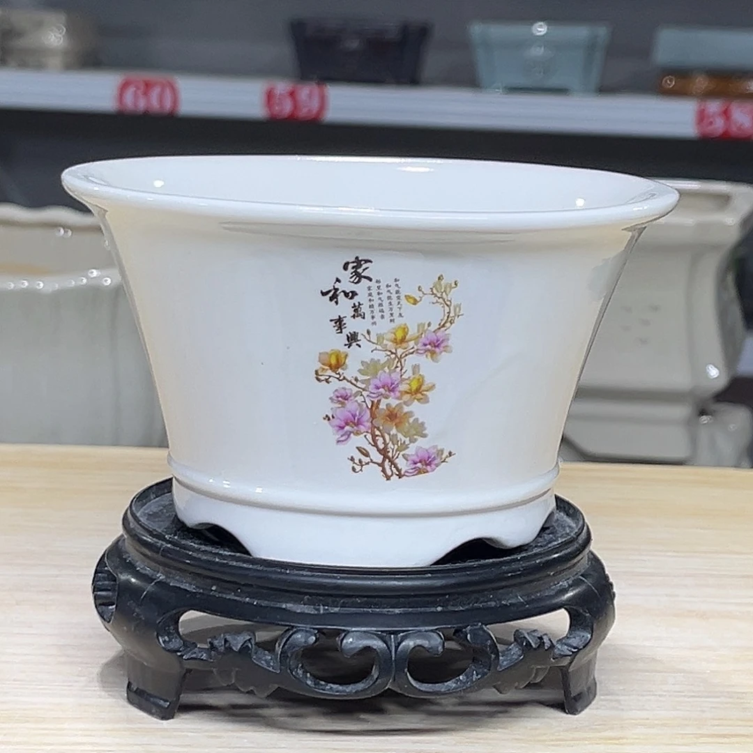 陶瓷绿植多肉微瑕花盆口径13*7