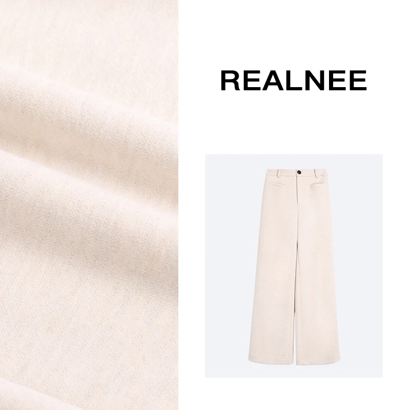 【REALNEEI】row家眻毛西裤醋酸保暖抗寒显瘦极简穿搭11099