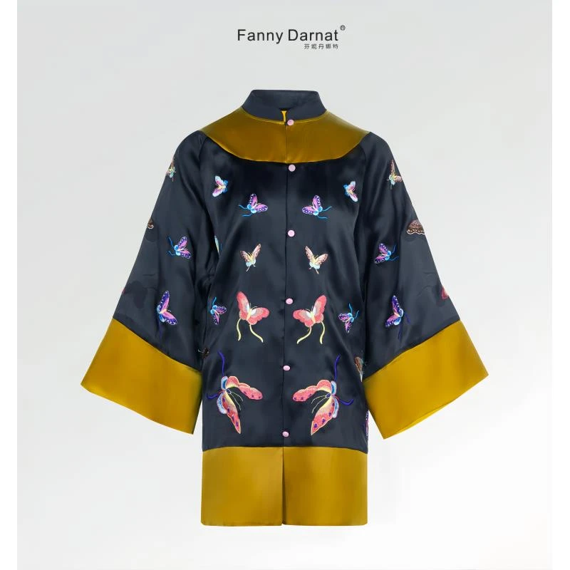 Fanny Darnat/芬妮丹娜特宫廷桑蚕丝太太服夏季改良新中式防晒衣