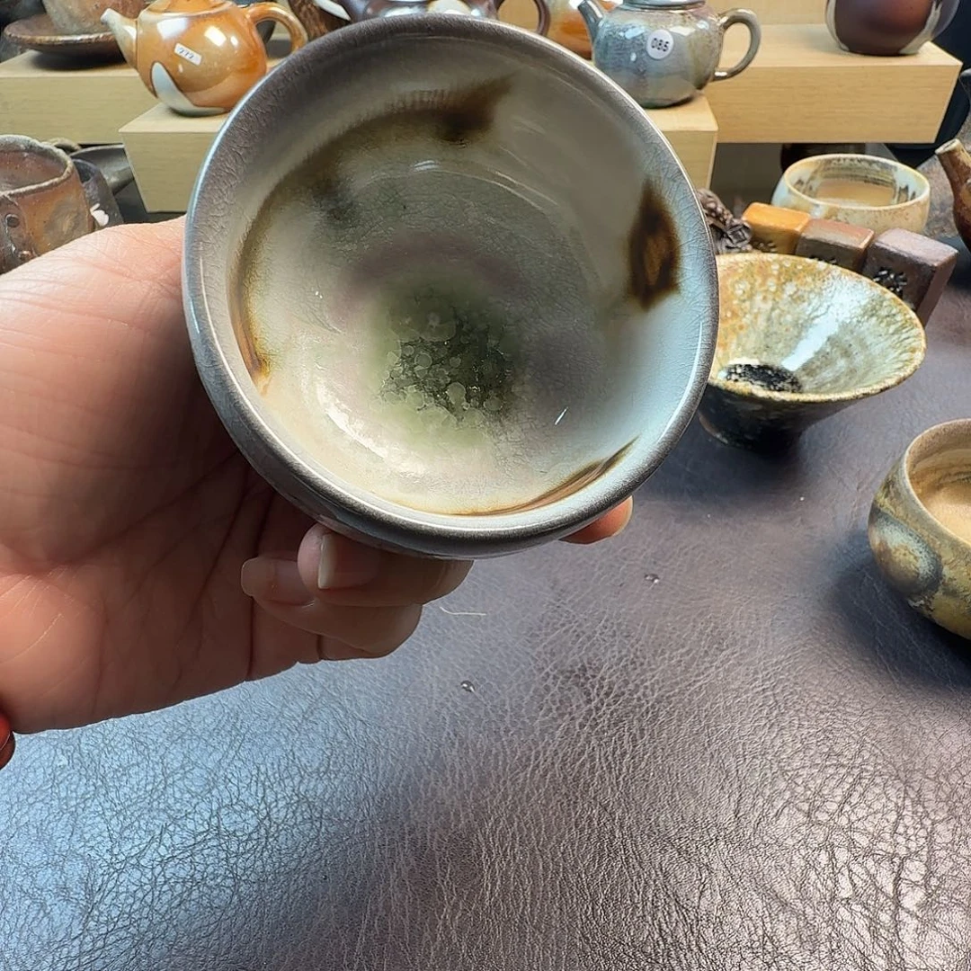 手工手作柴烧主人杯