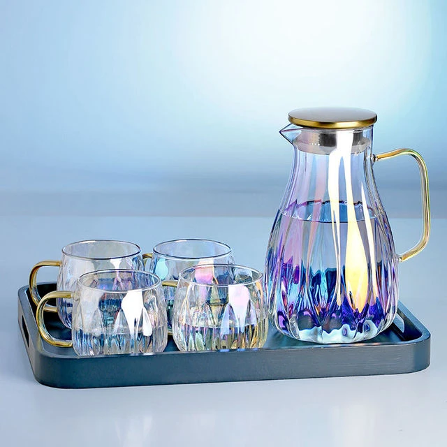 轻奢玻璃冷水壶耐高温家用套装客厅水杯扎壶茶杯凉水壶杯具煮茶壶
