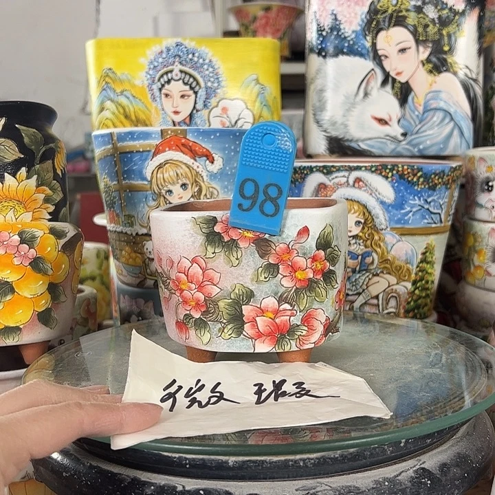 景德镇手绘花盆性价比超高