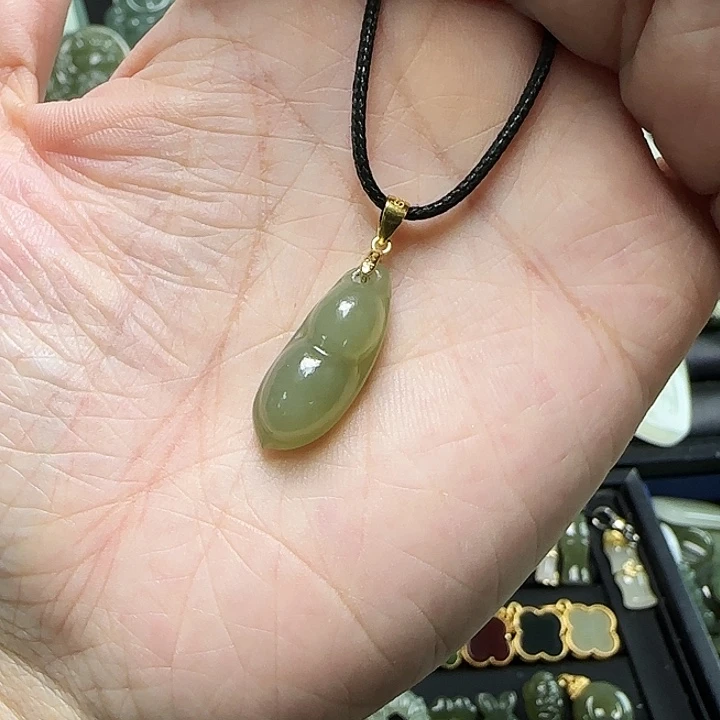 吊坠(不含链)银S925镶嵌和田玉