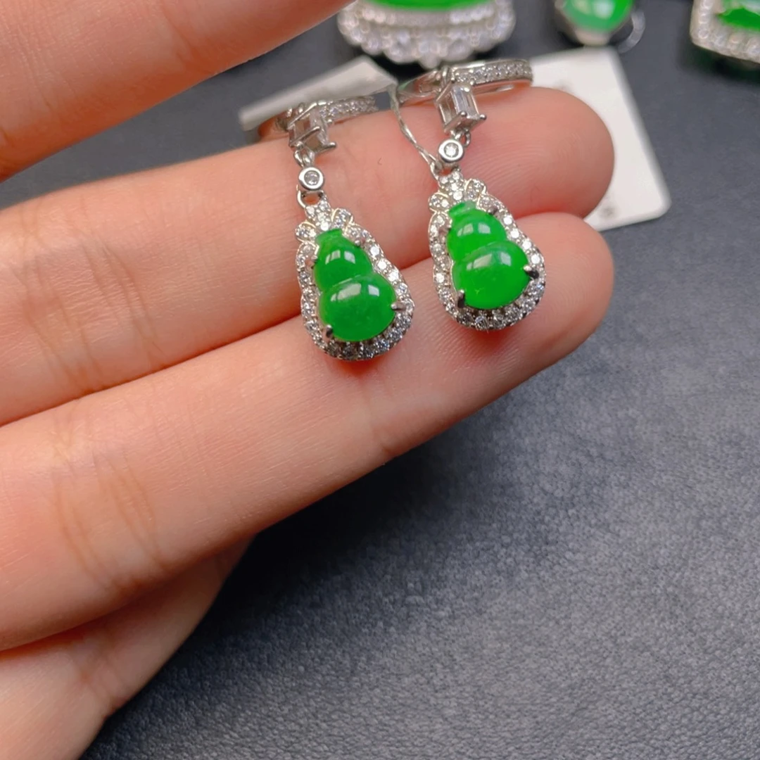 翡翠银S925镶嵌吊坠(不含链)