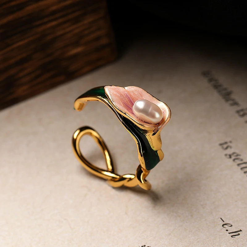 铜合金戒指  FRENCH【轻度定制】 爆款滴釉高级气质小众戒指R-13