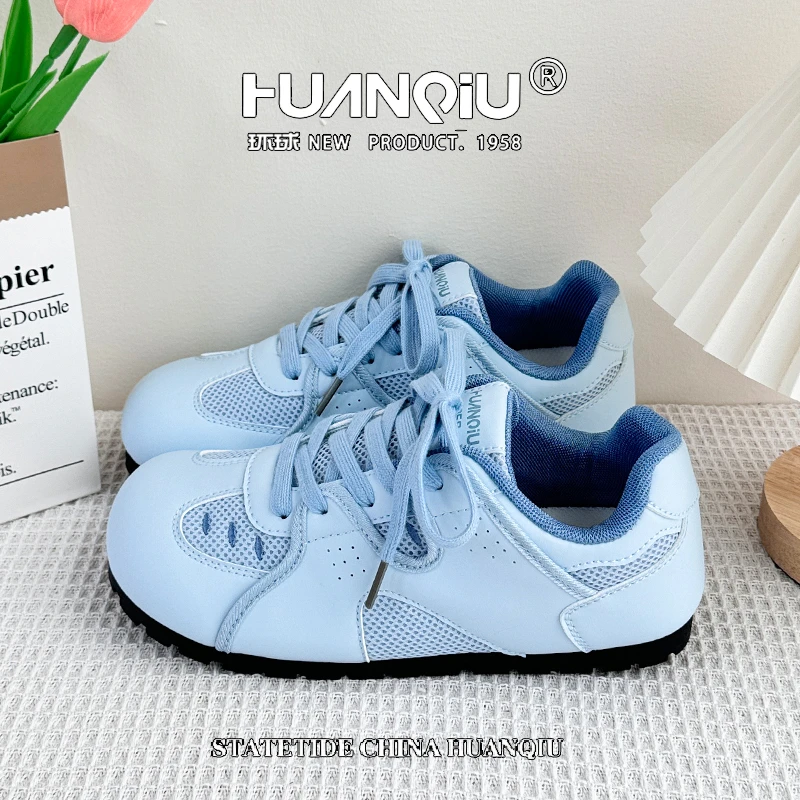 环球夏季网面透气软底轻便德训鞋女款学生防臭不热脚高颜值泡芙鞋