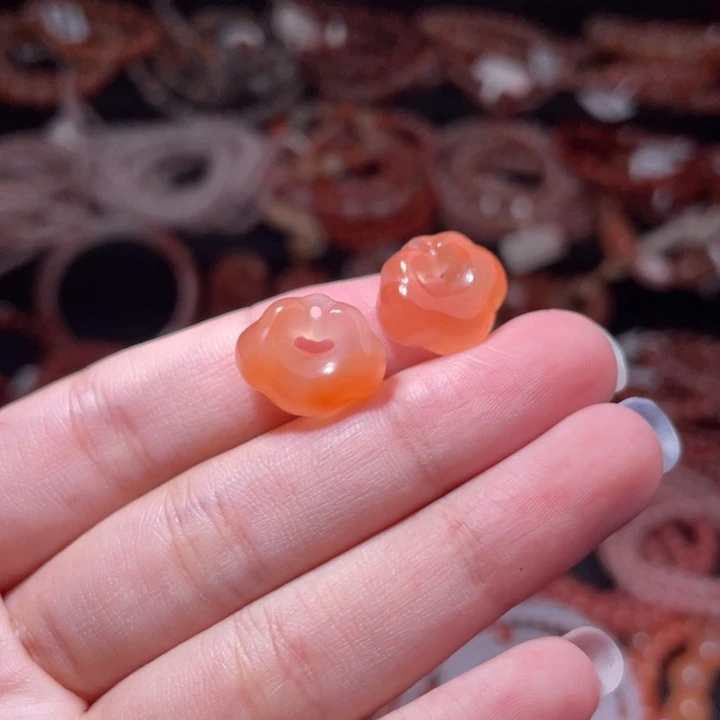 南红玛瑙未镶嵌配饰祥云锁676