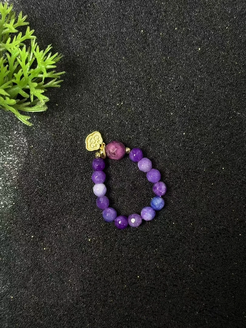 【白总专属】仙女紫切面戒圈 A146